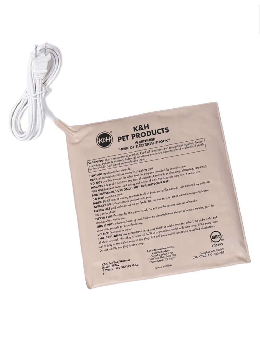 New K&H‎ Pet Products Pet Bed Warmer Small 9x8.5 Tan Energy Efficient HP40